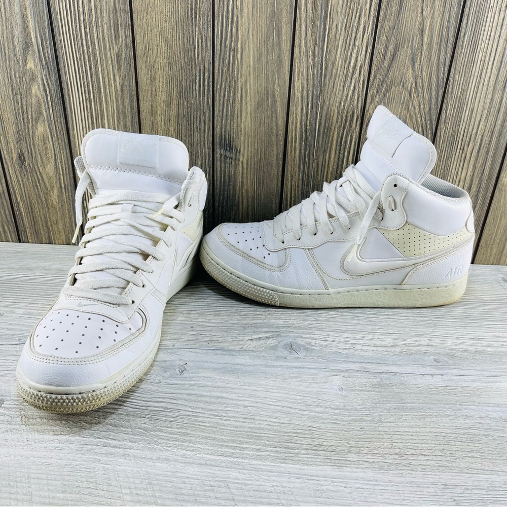 Nike Air Force 1 Mid  Sneakers Men's Shoes White/White Size: 10